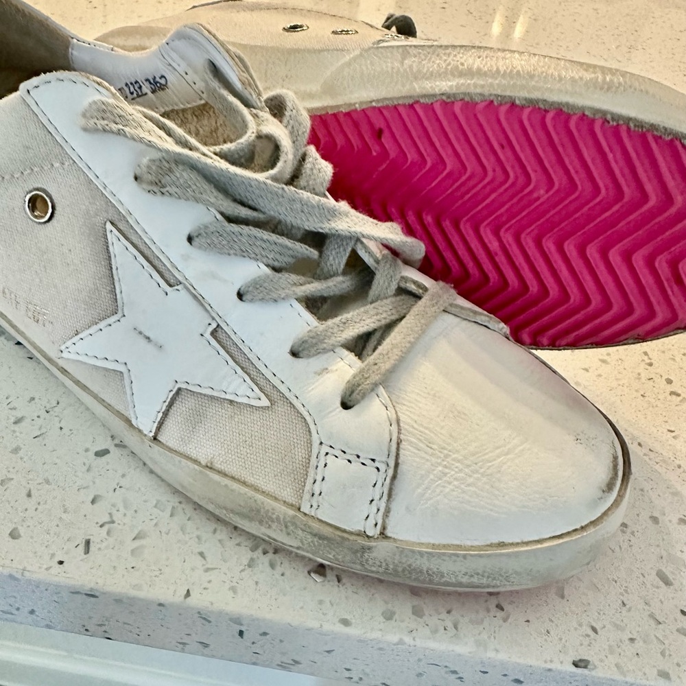 Golden Goose canvas hot pink
